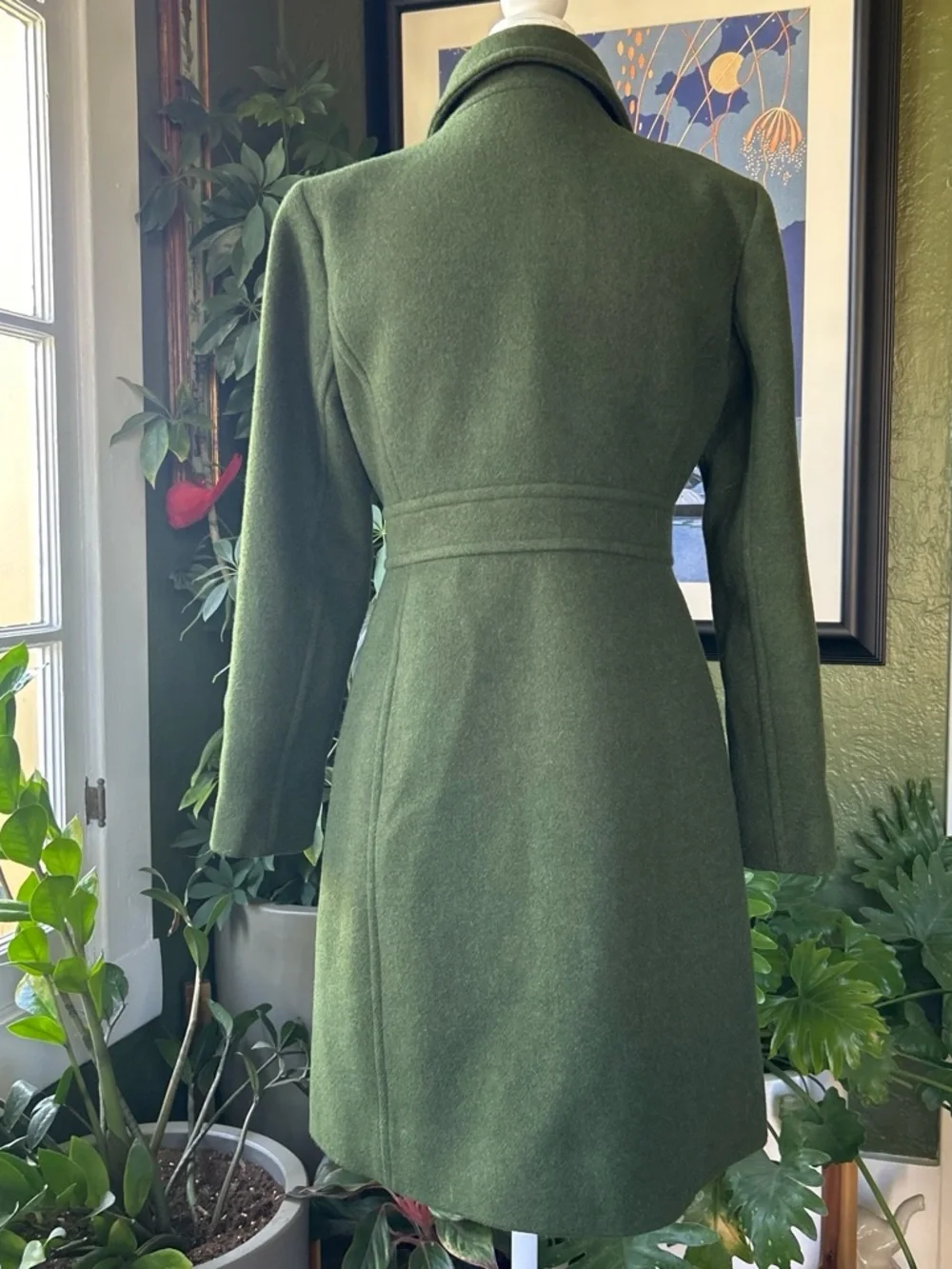 NWOT J Crew Factory Wool Blend Lady Day Coat in Pine Green